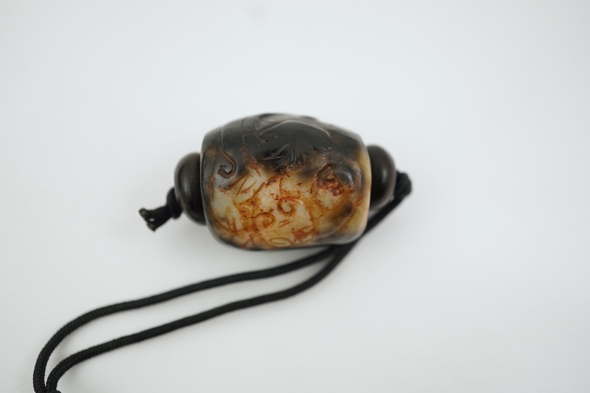 A Victorian amethyst and half pearl pendant, mid 19th century